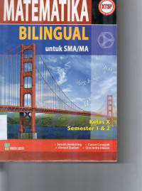 Image of MATEMATIKA BILINGUAL UNTUK SMA  KELAS X SEMESTER 1 DAN 2