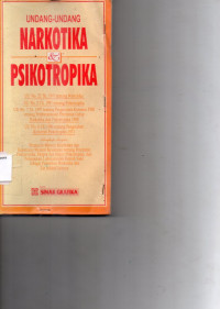 Image of UNDANG - UNDANG NARKOTIKA & PSIKOTROPIKA
