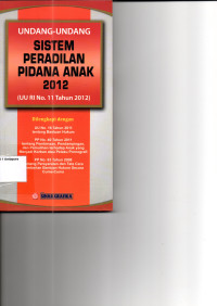 Image of R UNDANG UNDANG SISTEM PERADILAN PIDANA ANAK 2012